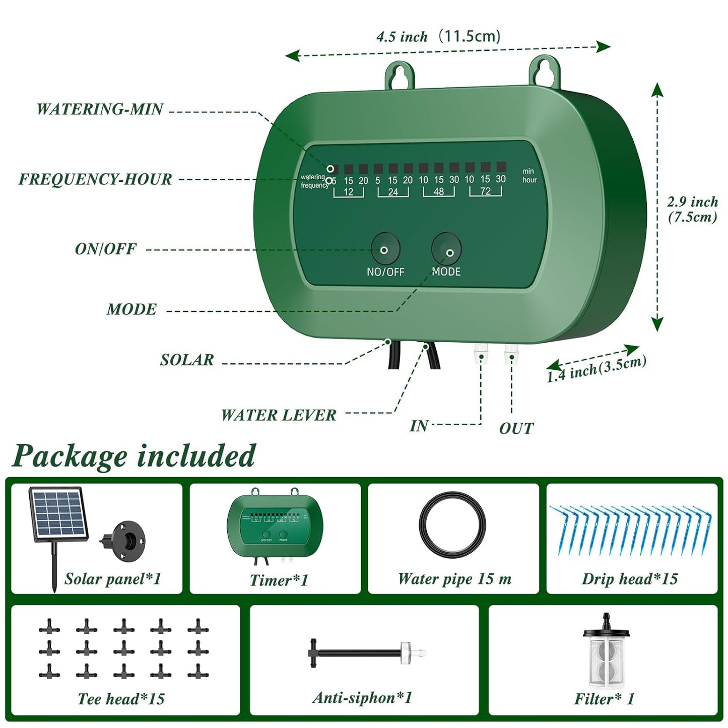 Solar Powered Automatic Watering System Full Set