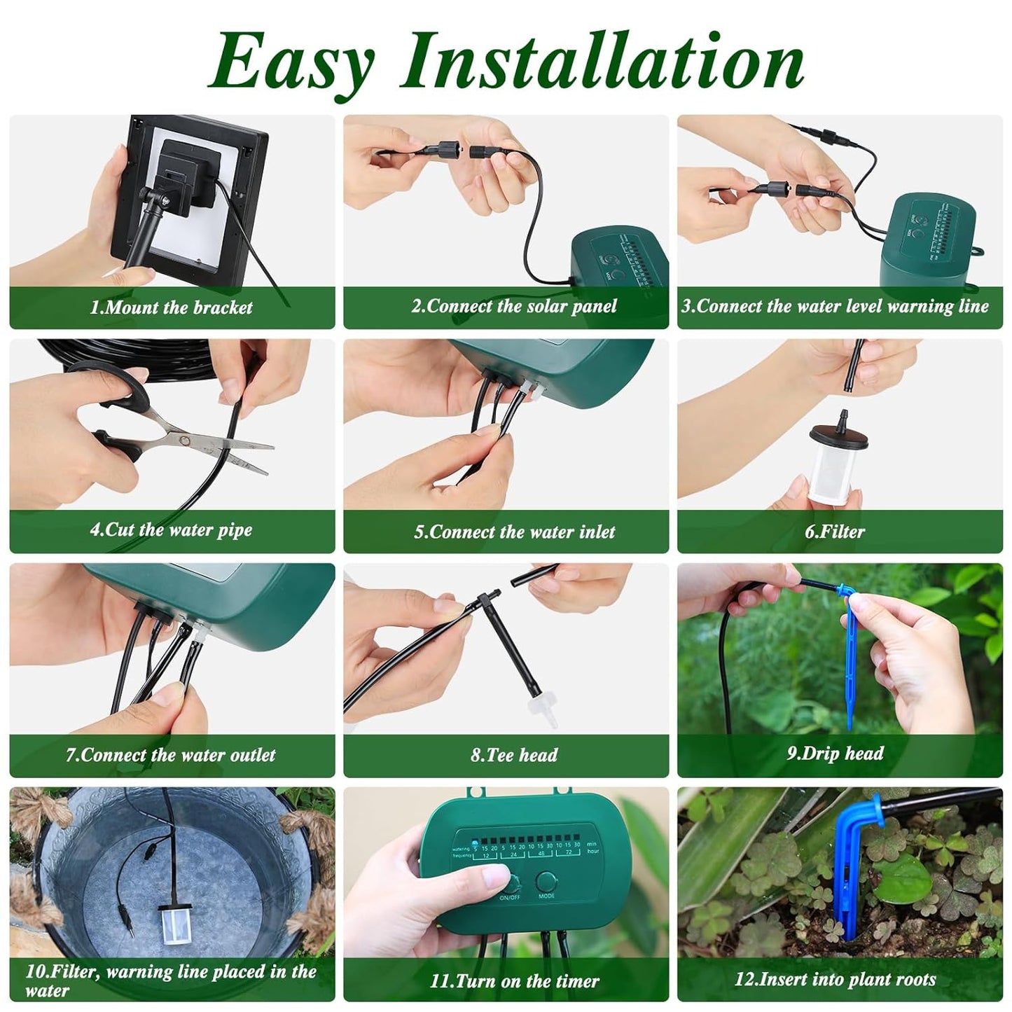 Solar Powered Automatic Watering System Full Set