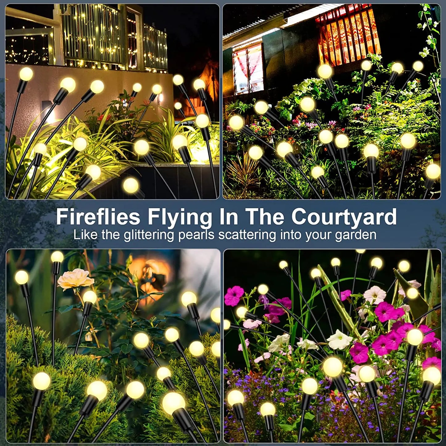 Solar Firefly Garden Lights - Vibrant Outdoor Decor