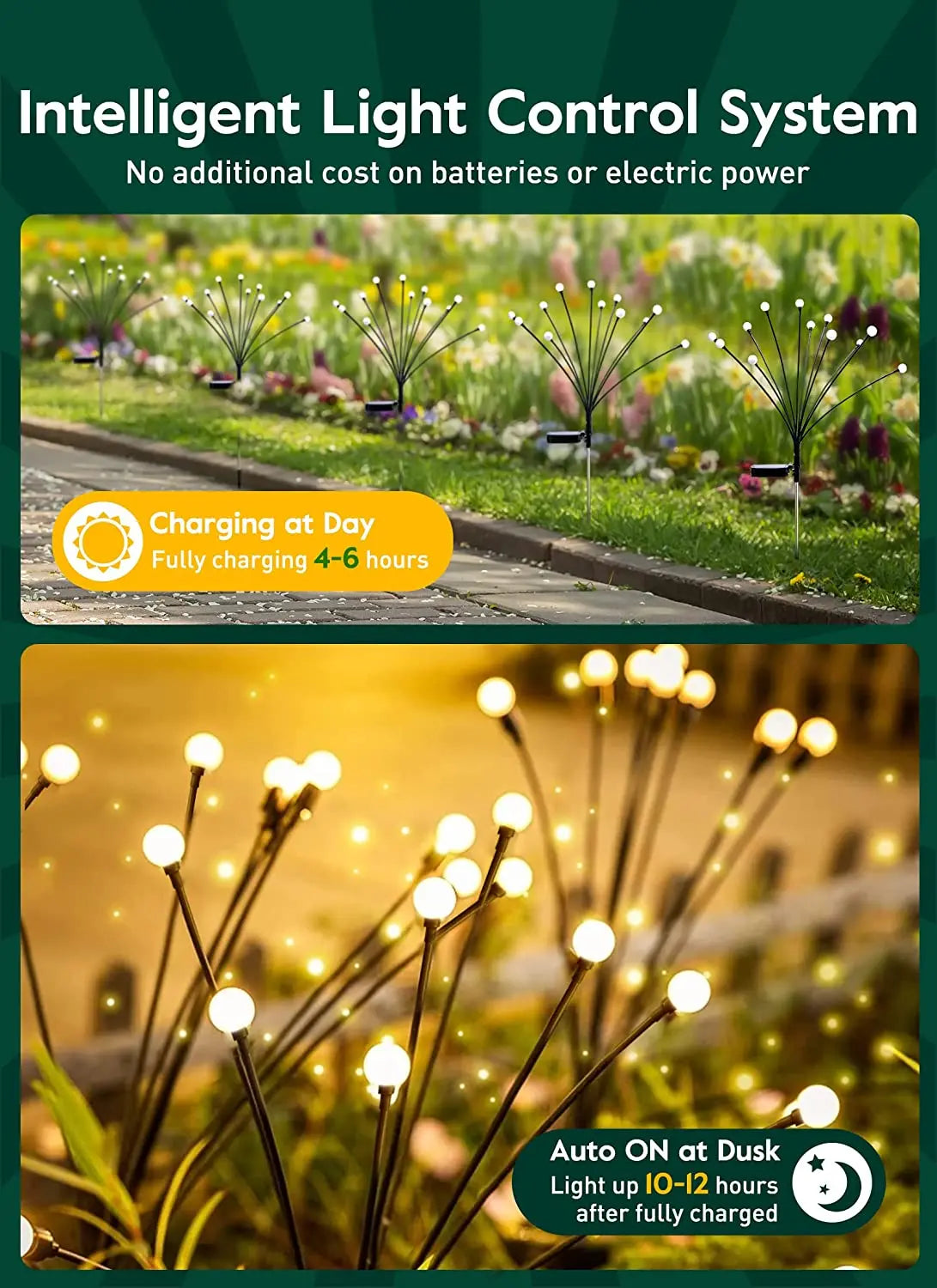 Solar Firefly Garden Lights - Vibrant Outdoor Decor