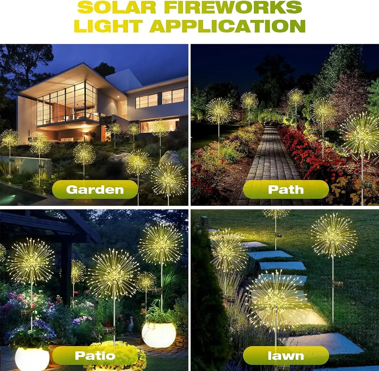 Solar Firework Fairy Lights - Waterproof Garden Decor