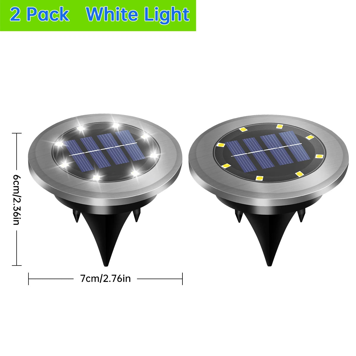 Bright Guard Solar LED Garden Lights - Waterproof In-Ground Landscape Lighting for Patio, Pathway, Lawn