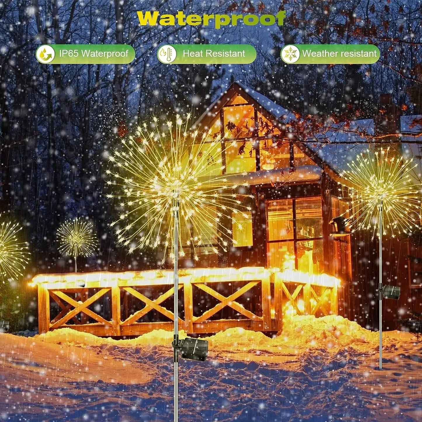 Solar Firework Fairy Lights - Waterproof Garden Decor