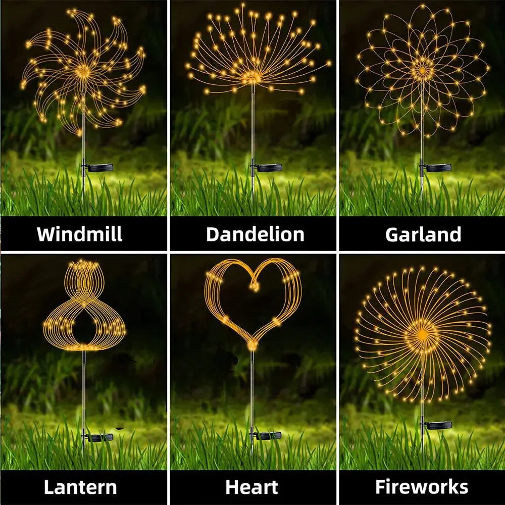 Solar Firework Fairy Lights - Waterproof Garden Decor