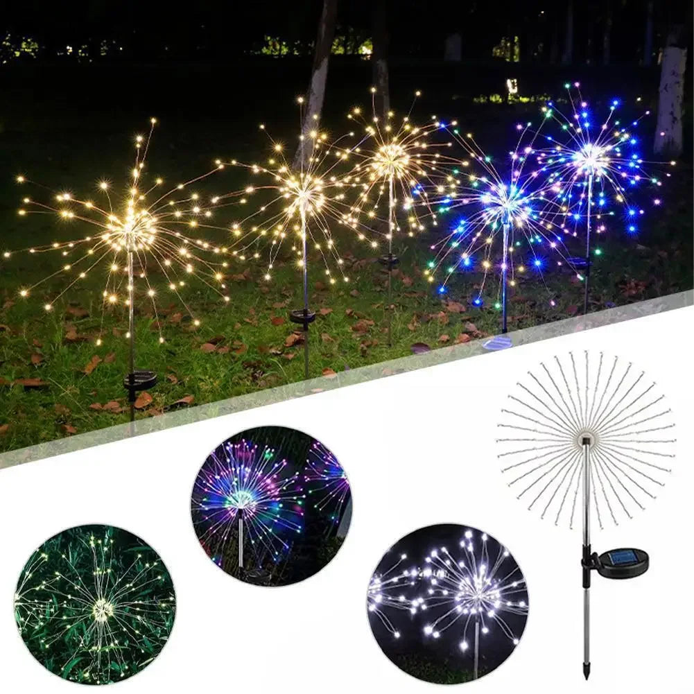 Solar Firework Fairy Lights - Waterproof Garden Decor