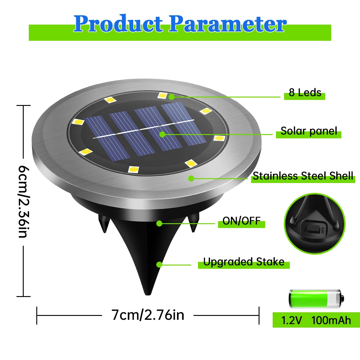 Bright Guard Solar LED Garden Lights - Waterproof In-Ground Landscape Lighting for Patio, Pathway, Lawn